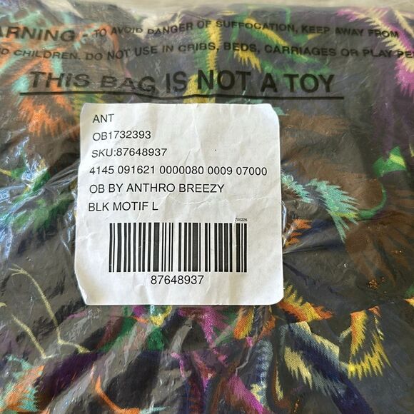 Anthropologie Breezy Sheer Balloon-Leg Pants BLK Motif L NWT IN PACKAGE - Picture 9 of 10